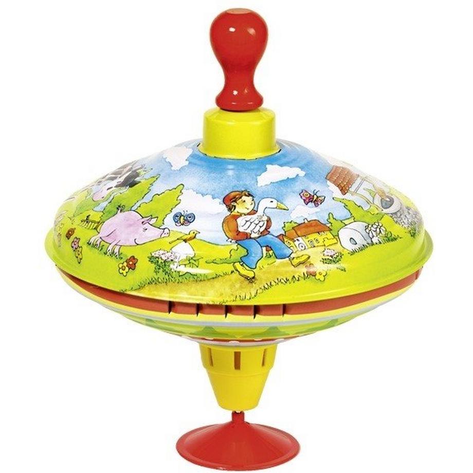 goki  Goki Toupie bourdonnante avec poignée en bois 