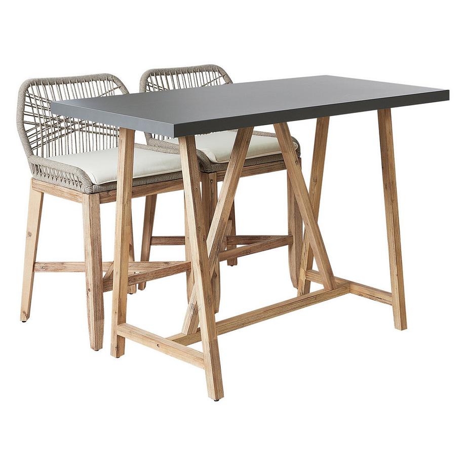 Beliani Ensemble pour bistro en Acacia Industriel TALAMONE  