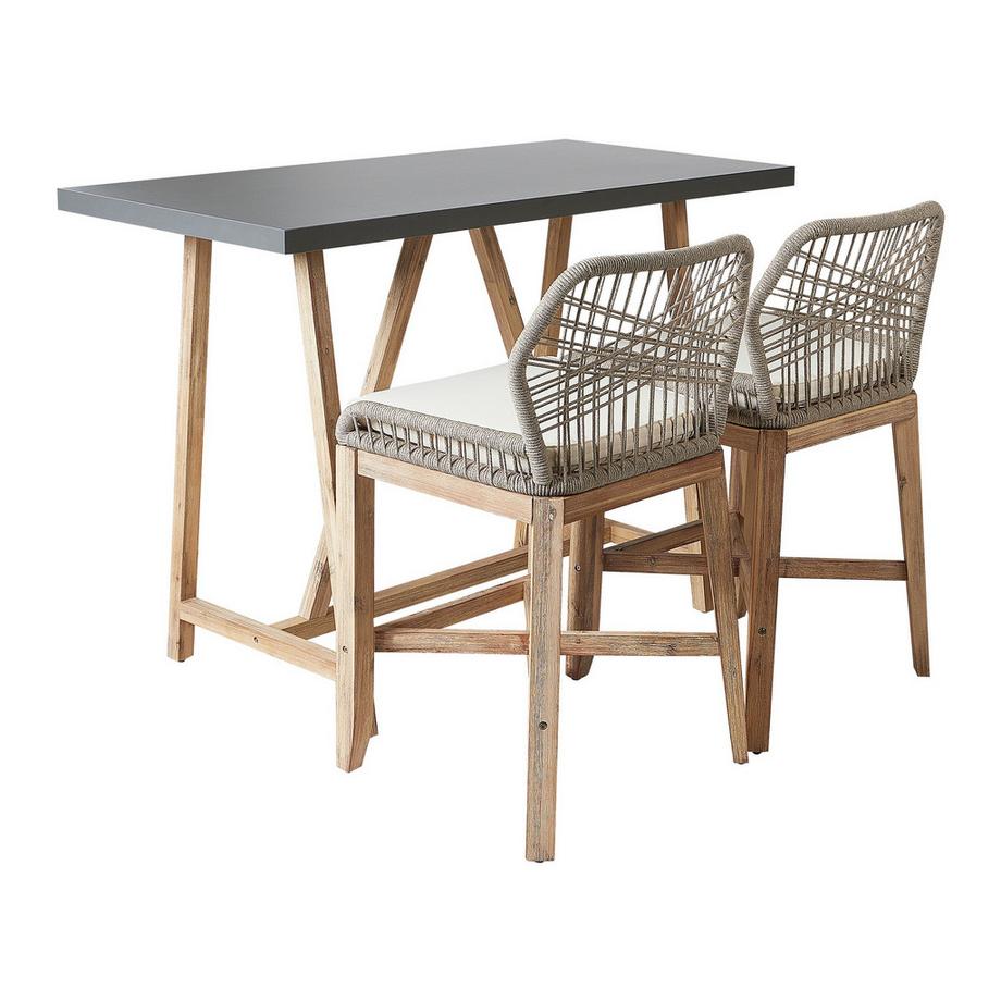 Beliani Ensemble pour bistro en Acacia Industriel TALAMONE  