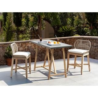 Beliani Set bistrot en Legno d'acacia Industriale TALAMONE  