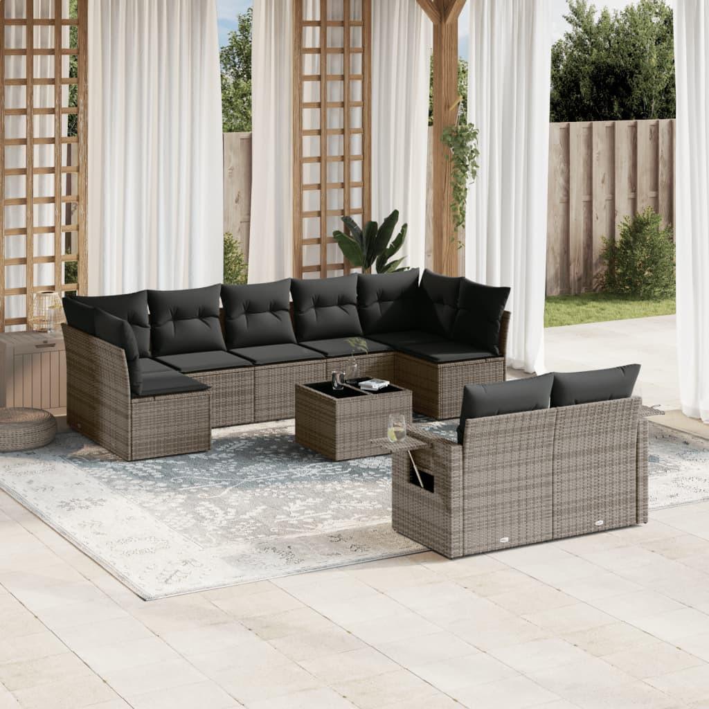 VidaXL set divano da giardino Polirattan  