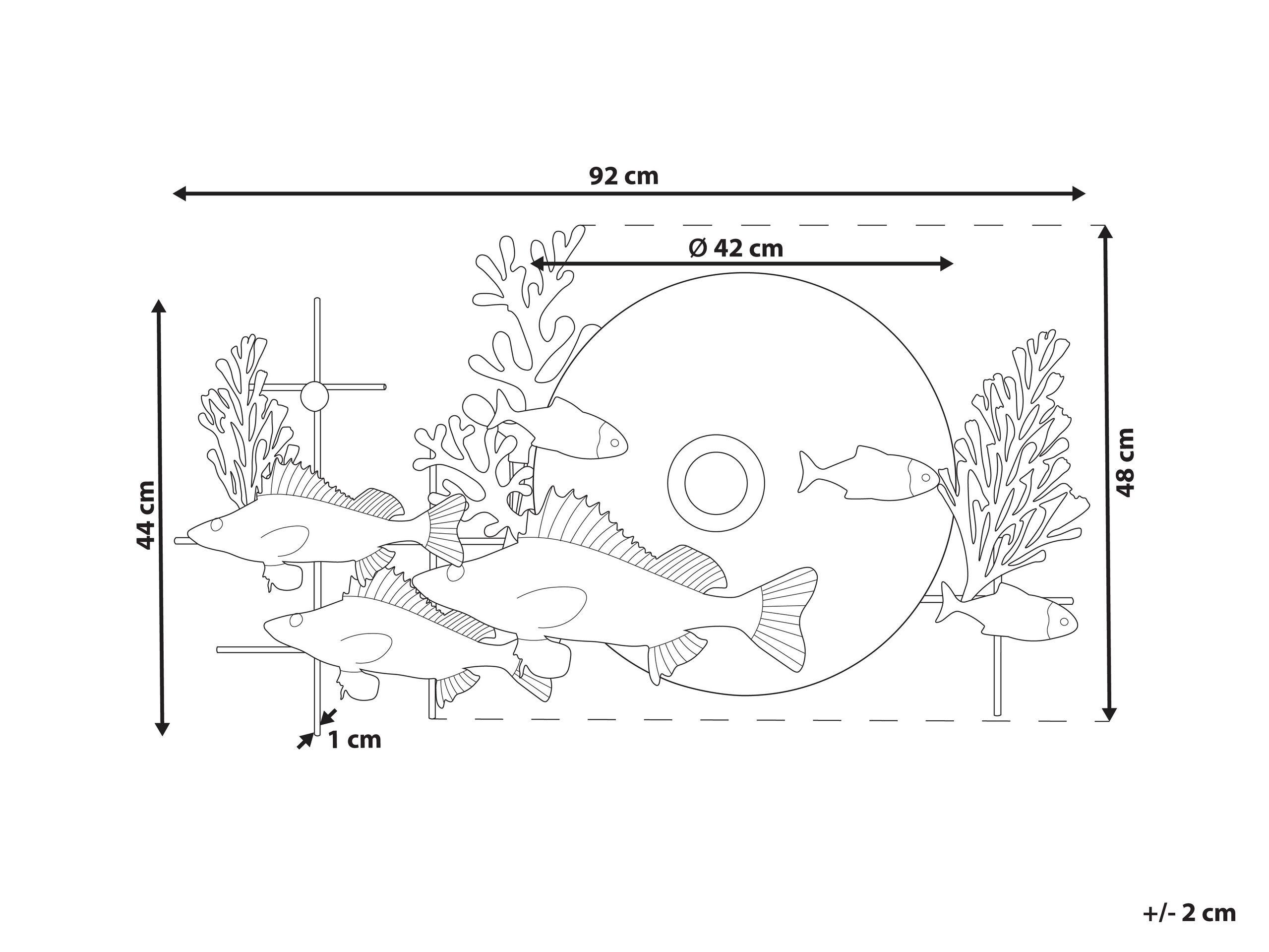 Beliani Wanddekoration aus Eisen Modern BARIUM  