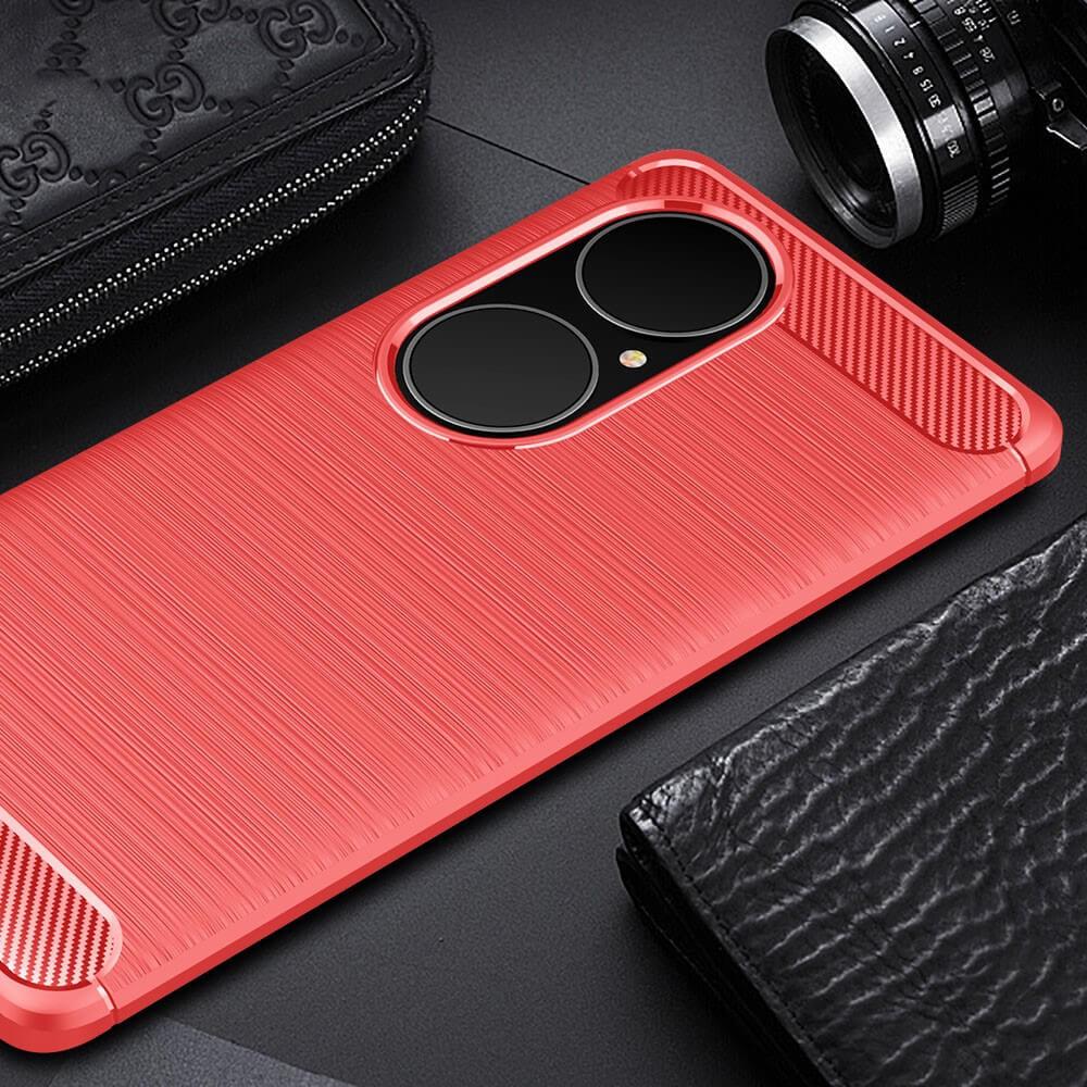 Cover-Discount  Huawei P50 Pro - Metall Carbon Look Hülle 