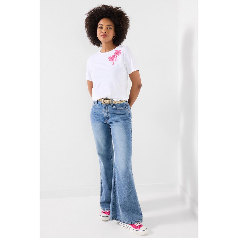 Joe Browns T-Shirt in Jersey con Ricamo Palma  
