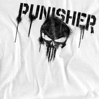 The Punisher Punisher Skull Spray Paint Langarm T-Shirt  