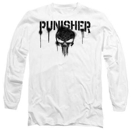 The Punisher Punisher Skull Spray Paint Langarm T-Shirt  
