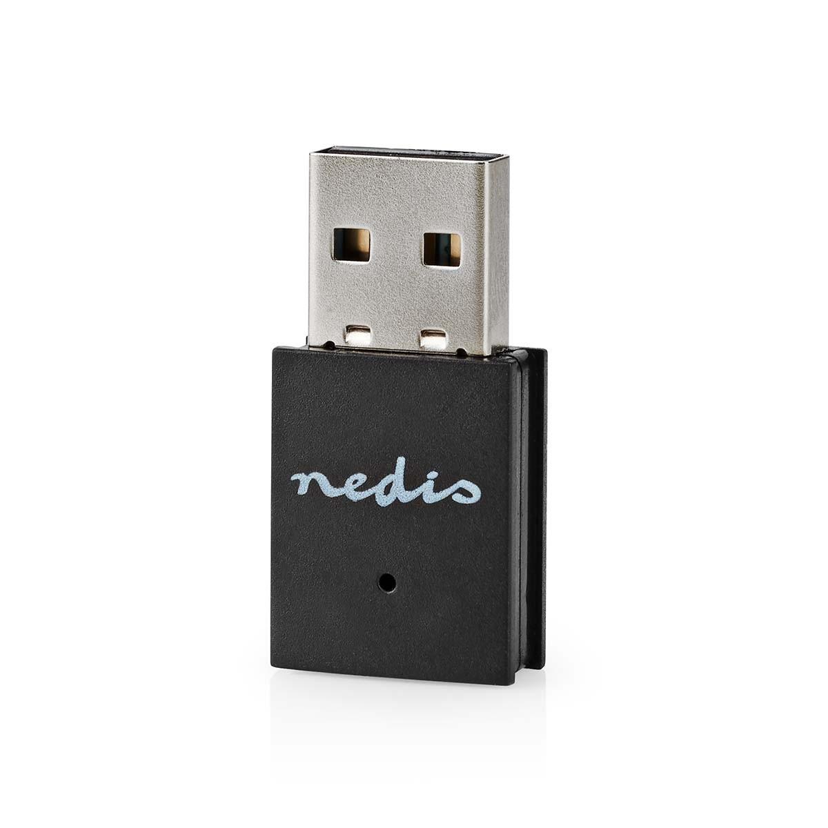 Nedis  Nätverks dongle | Wi-Fi | N300 | 2.4 GHz | USB2.0 | Wi-Fi hastighet total: 300 Mbps | Windows 10 / Windows 11 / Windows 8 