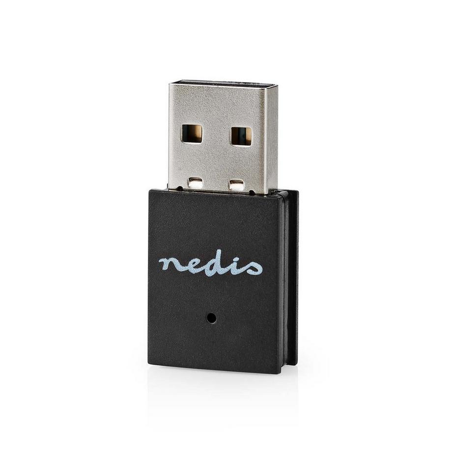 Nedis  Nätverks dongle | Wi-Fi | N300 | 2,4 GHz | USB2.0 | Wi-Fi hastighet totale: 300 Mbps | Windows 10 / Windows 11 / Windows 8 
