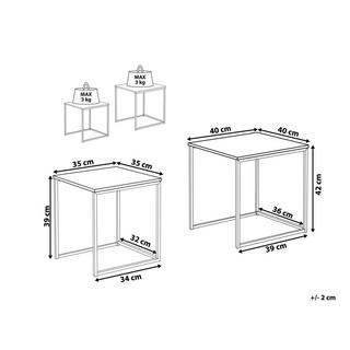 Beliani Ensemble de tables en MDF Industriel DENNY  