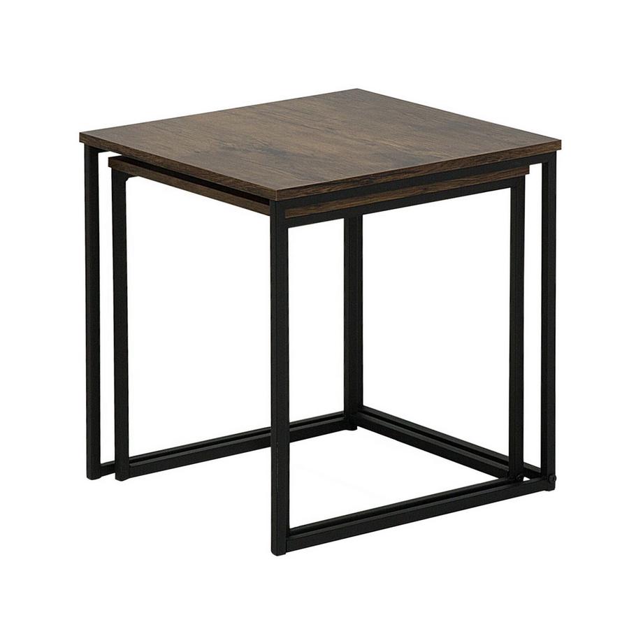 Beliani Lot de 2 tables d'appoint en MDF Industriel DENNY  