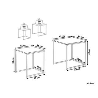 Beliani Tisch Set aus MDF-Platte Industriell DENNY  