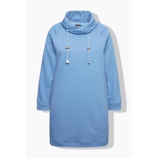 Ulla Popken Abito di Felpa Collo Alto Maniche Lunghe con Tasche  