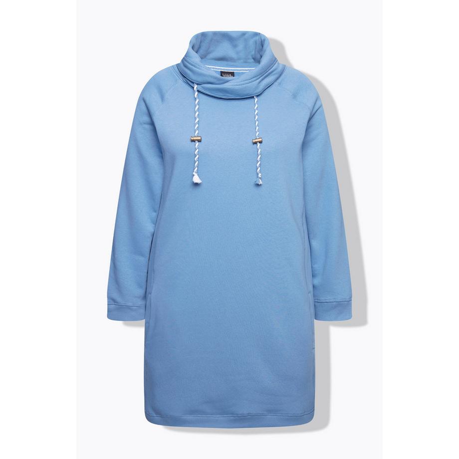 Ulla Popken Sweatkleid Stehkragen Langarm mit Taschen  