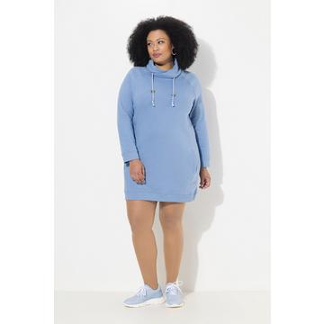 Abito di felpa con collo alto, tasche e maniche lunghe