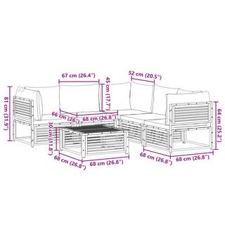 VidaXL Garten sofagarnitur holz  