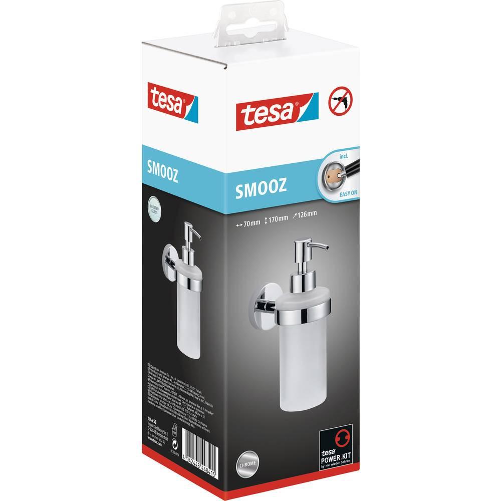 Tesa SMOOZ  Seifenspender 200 ml Chrom (glänzend), Weiß (satiniert)  