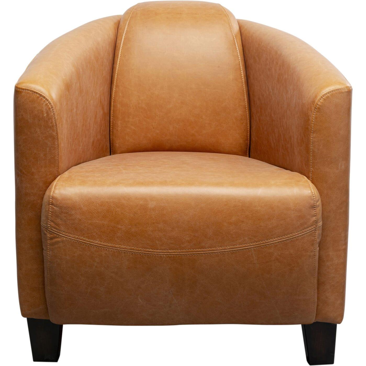 KARE Design Fauteuil Cigar Lounge Smart cuir marron clair  