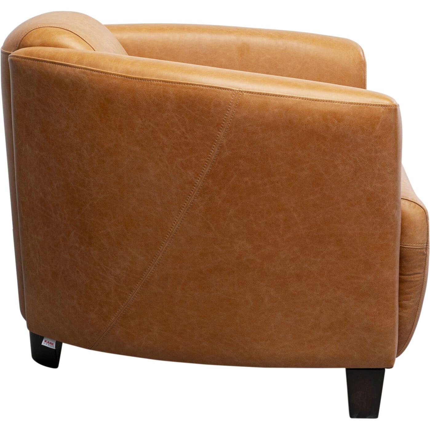 KARE Design Fauteuil Cigar Lounge Smart cuir marron clair  