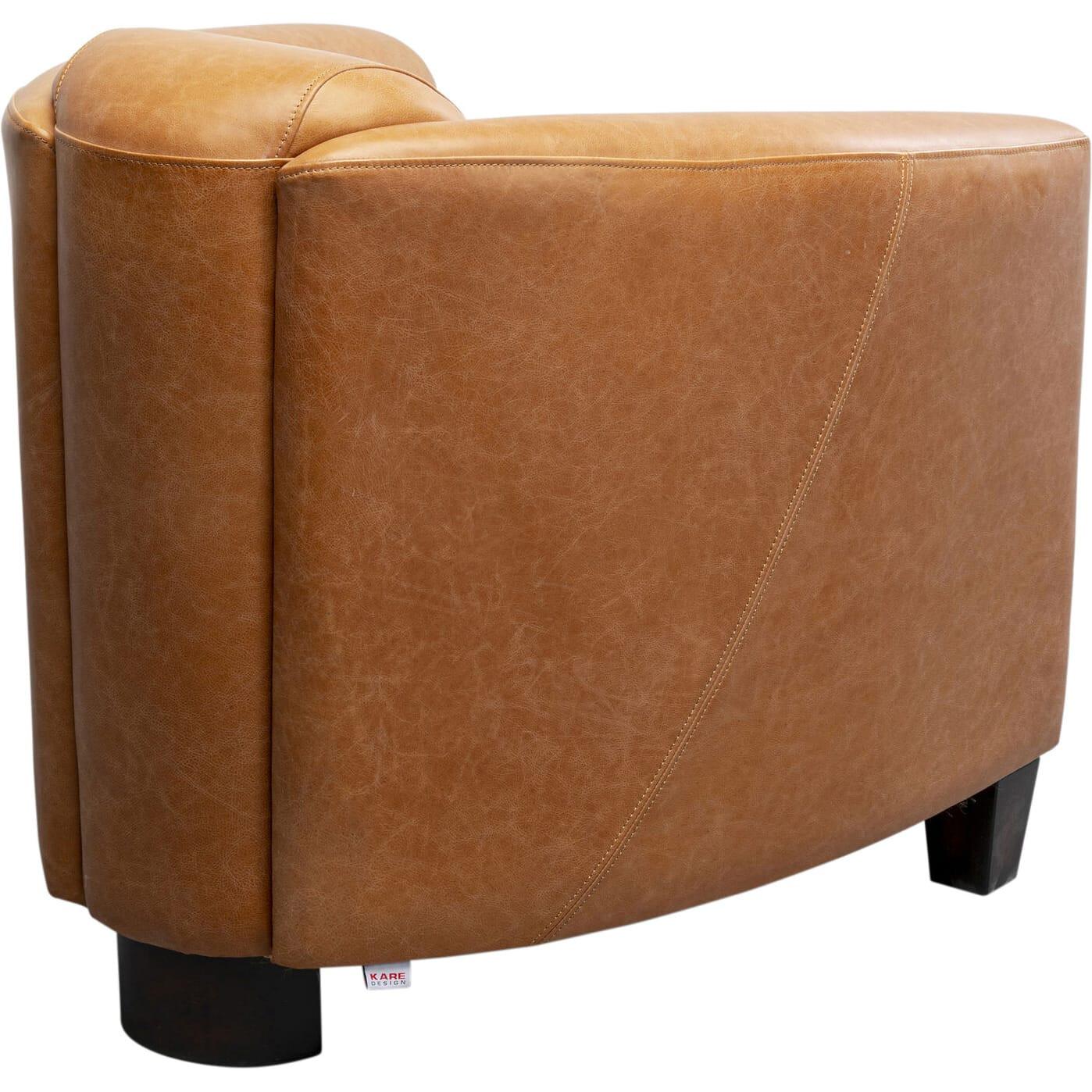 KARE Design Poltrona Cigar Lounge Smart in pelle marrone chiaro  