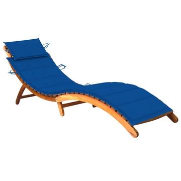 Chaise longue bois d'acacia