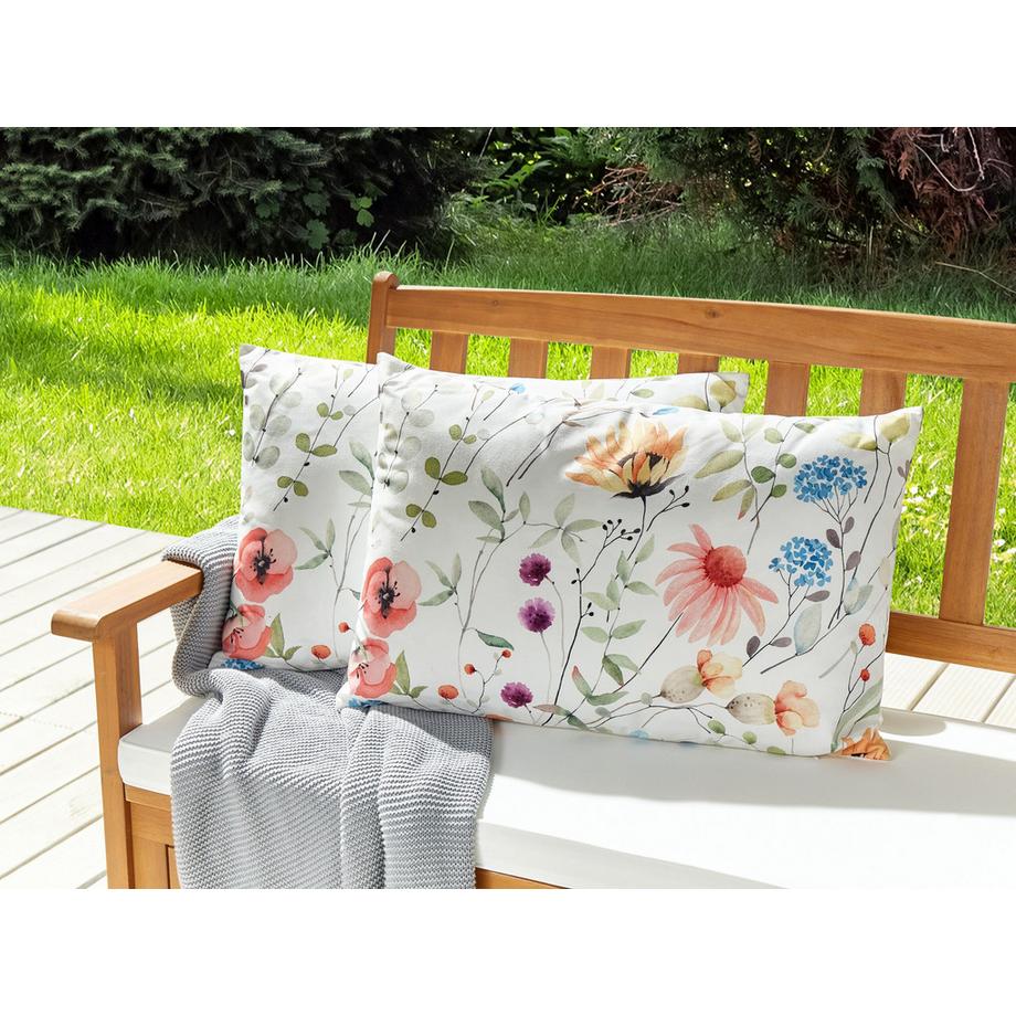 Beliani Gartenkissen 2er Set aus Polyester Boho MONESI  