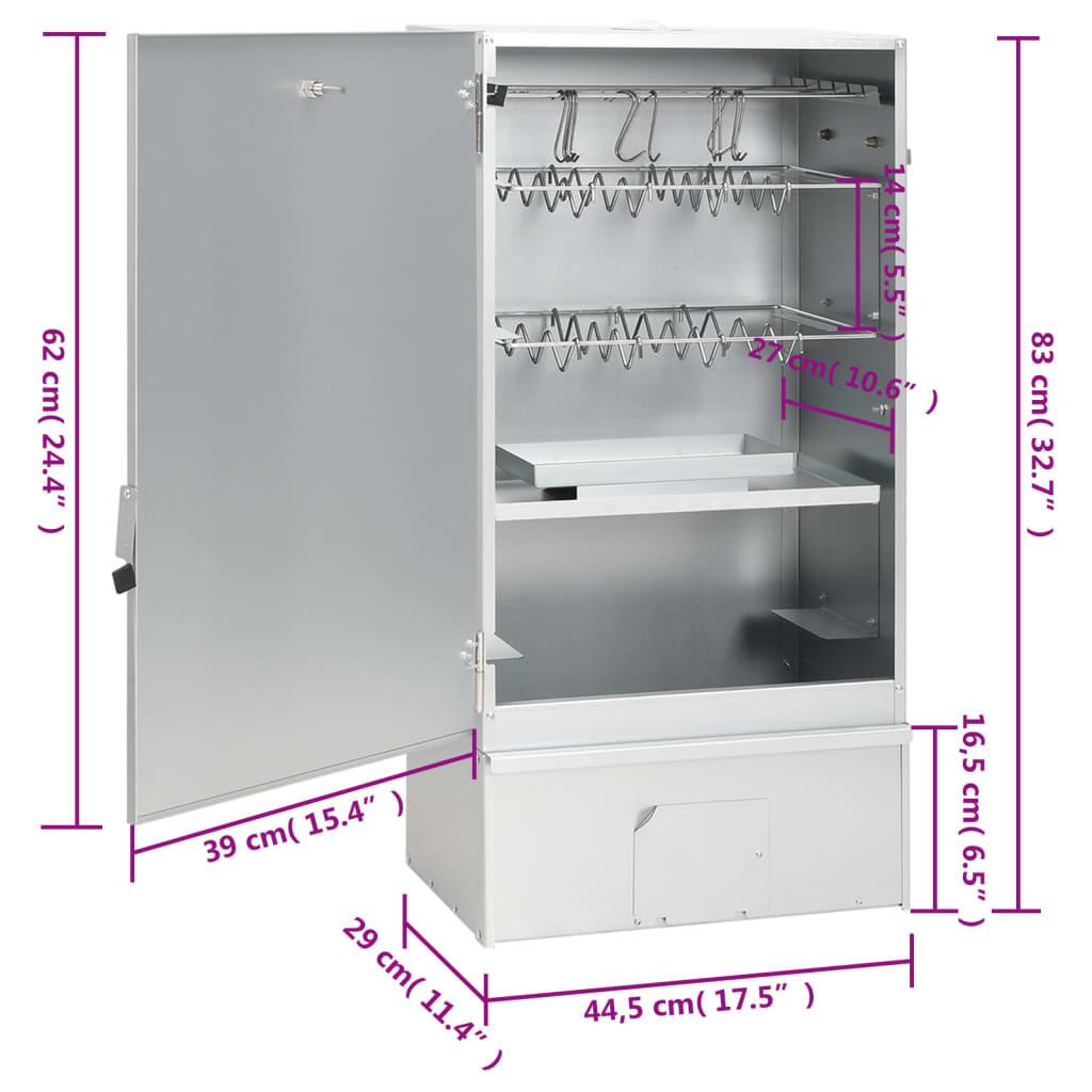 VidaXL  forno affumicatore Acciaio 