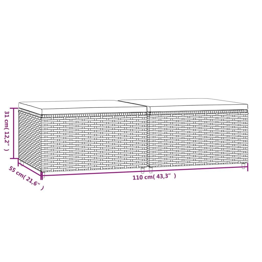 VidaXL  Gartenhocker poly-rattan 