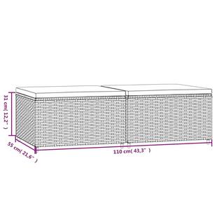 VidaXL  Gartenhocker poly-rattan 