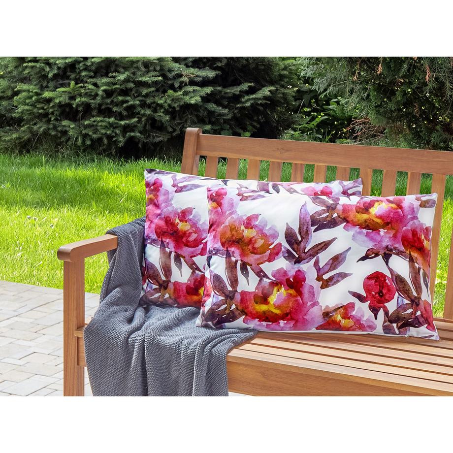 Beliani Gartenkissen 2er Set aus Polyester Modern LANROSSO  