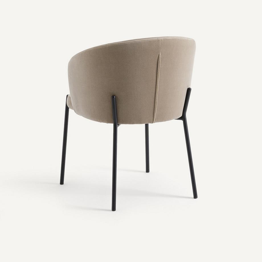 AM.PM Tischsessel aus Metall und Samt  