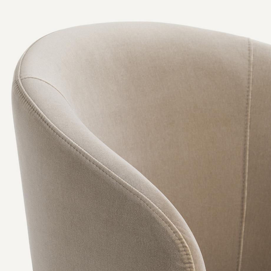 AM.PM Tischsessel aus Metall und Samt  