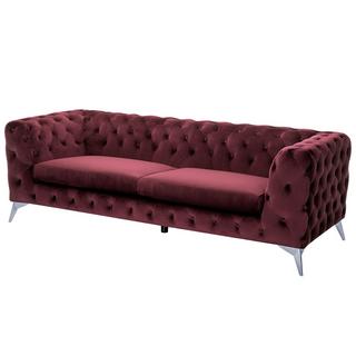 Beliani 3 Sitzer Sofa aus Samtstoff Glamourös SOTRA  