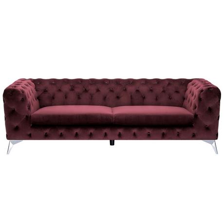 Beliani 3 Sitzer Sofa aus Samtstoff Glamourös SOTRA  