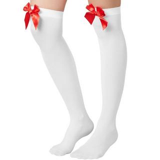 Tectake  Chaussettes montantes avec un nœud rouge 