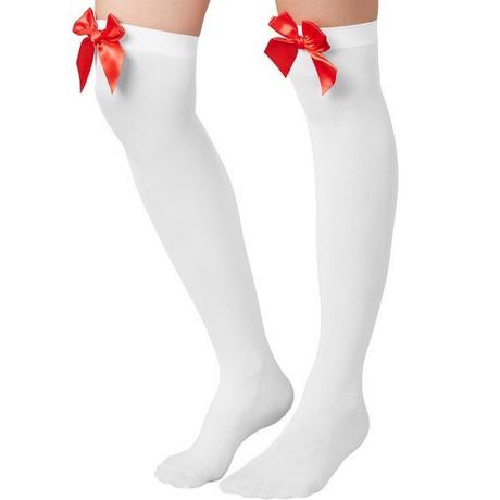 Tectake  Chaussettes montantes avec un nœud rouge 