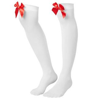 Tectake  Chaussettes montantes avec un nœud rouge 