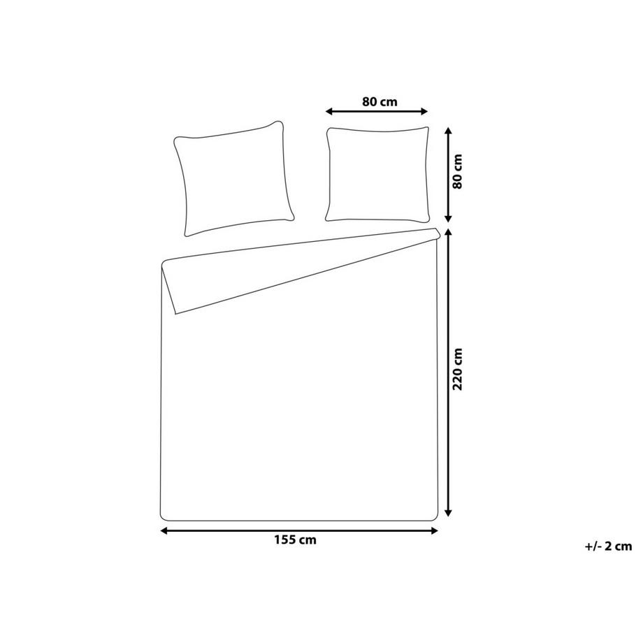 Beliani LARYNHILL Ensemble de housses de couette en Satin de coton Moderne  