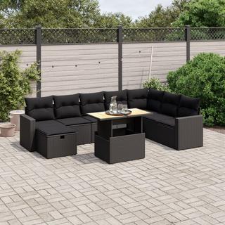 VidaXL set divano da giardino Polirattan  