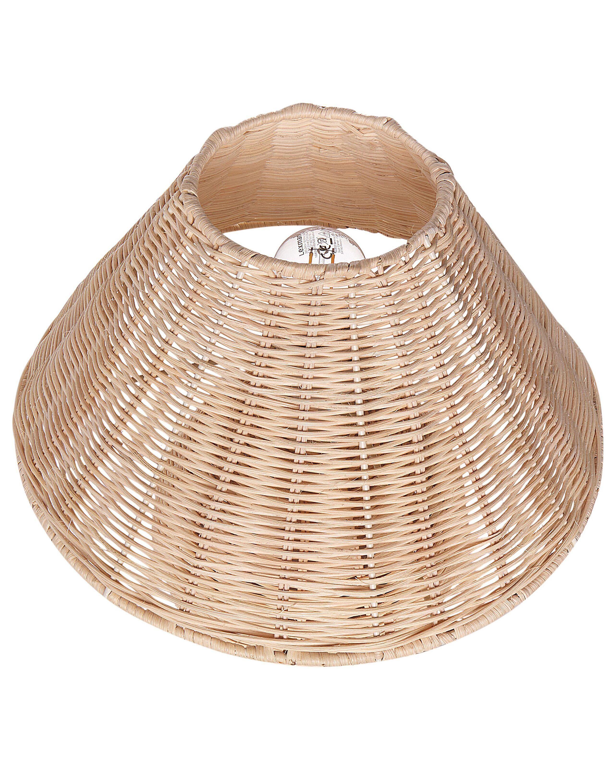 Beliani Lampe à poser en Rotin Boho CINDER  