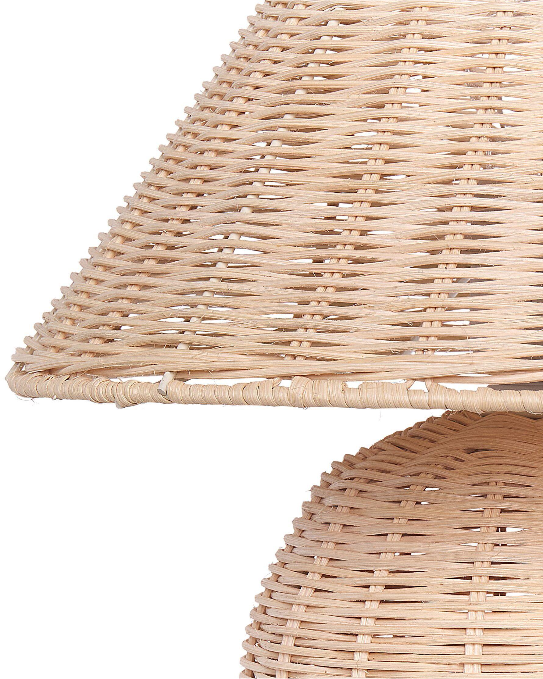 Beliani Lampe à poser en Rotin Boho CINDER  