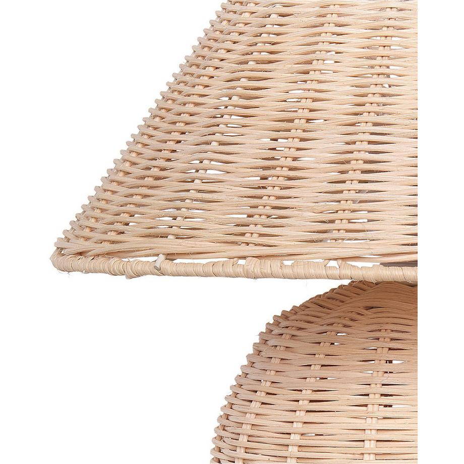 Beliani Tischlampe aus Rattan Boho CINDER  