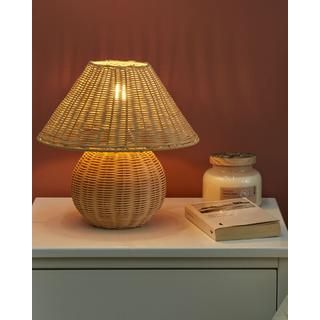 Beliani Lampe à poser en Rotin Boho CINDER  