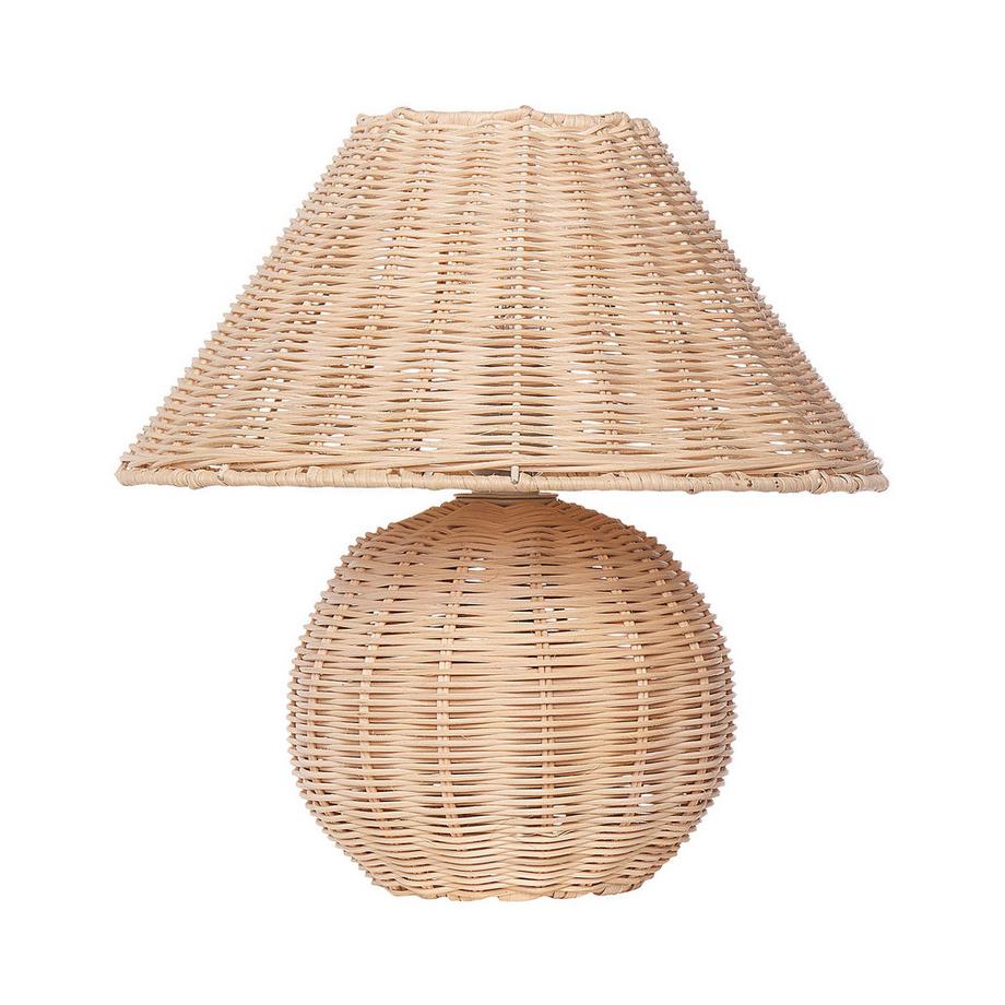 Beliani Tischlampe aus Rattan Boho CINDER  