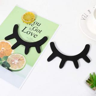 eStore Decorazione da parete, Ciglia - Nero - 2 pz  
