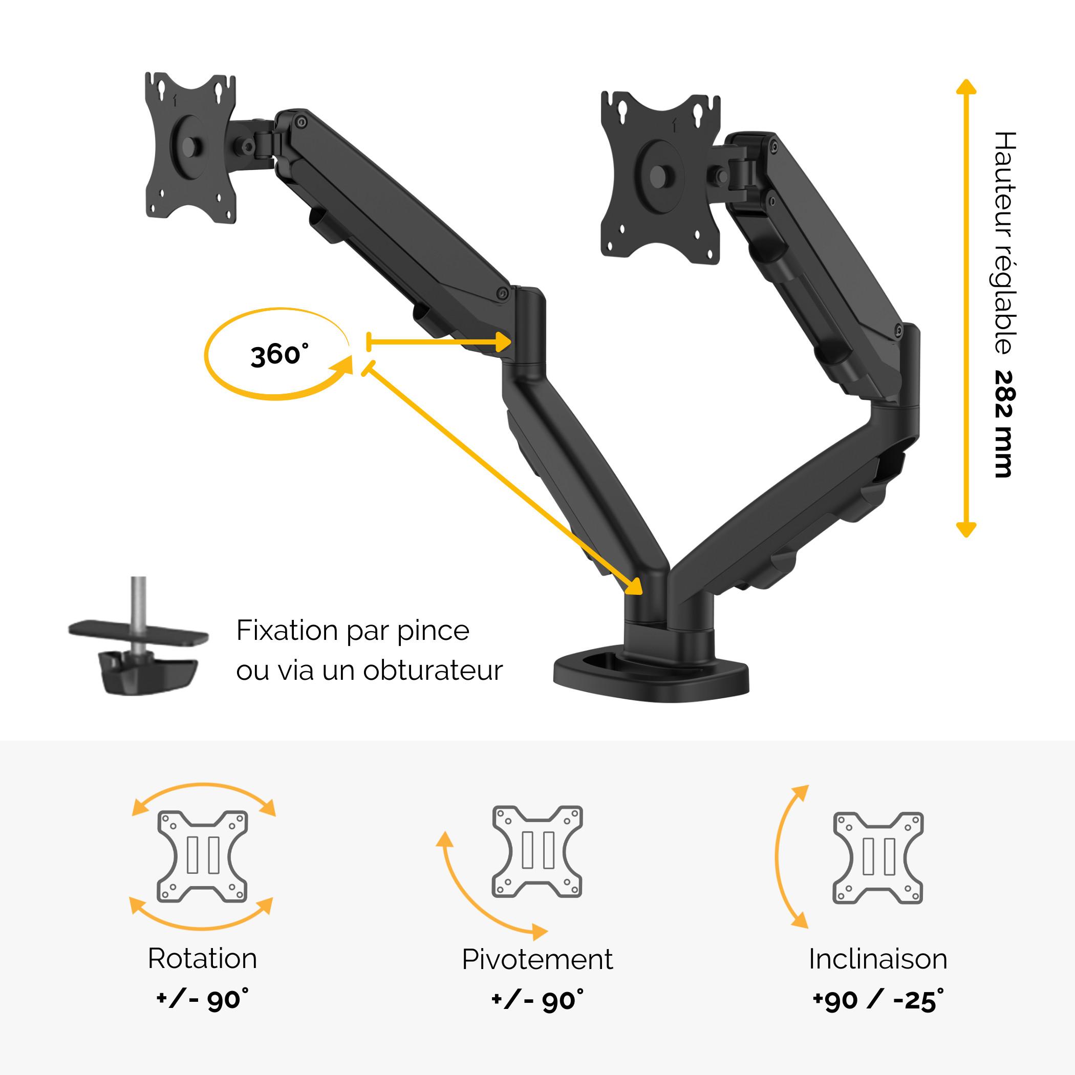 Fellowes  Eppa 9683401 supporto da tavolo per Tv a schermo piatto 99,1 cm (39") Nero Scrivania 