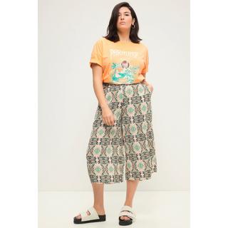 Studio Untold  Culottes con taglio della gamba ampio, stampa allover e cintura elastica 