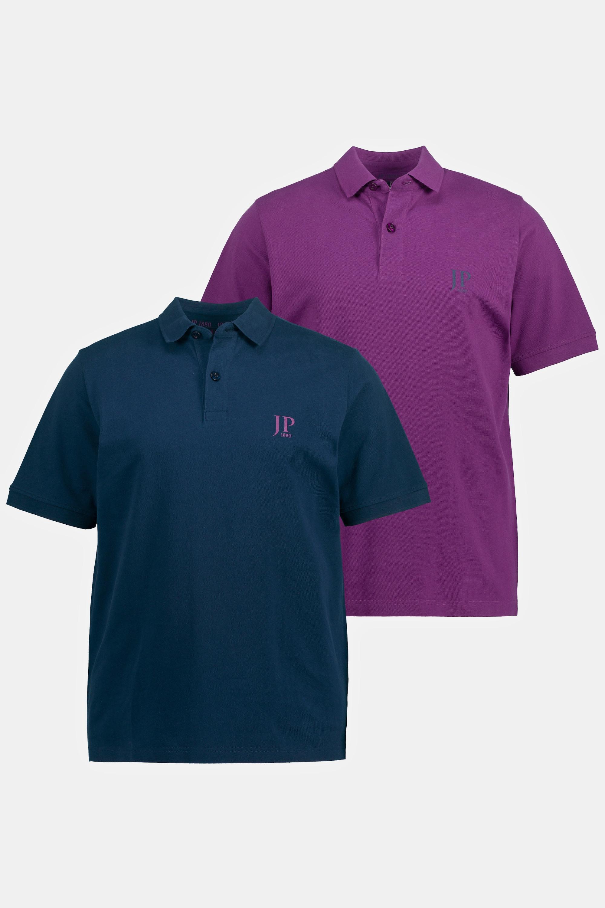 JP1880  Lot de 2 polos collection Basic - maille piquée et coton peigné 