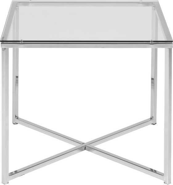 mutoni Table d'appoint Boss carré transparent  