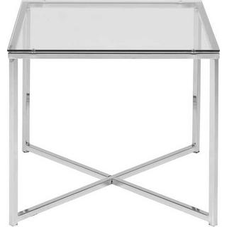 mutoni Table d'appoint Boss carré transparent  