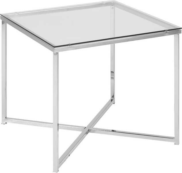 mutoni Table d'appoint Boss carré transparent  